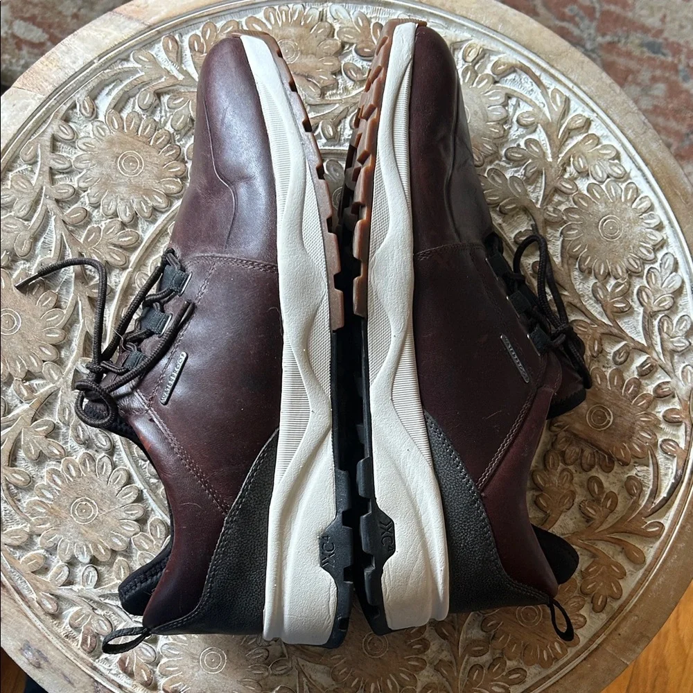 Johnston & Murphy Dark Brown Leather Shoes Size 12M Waterproof Sheepskin